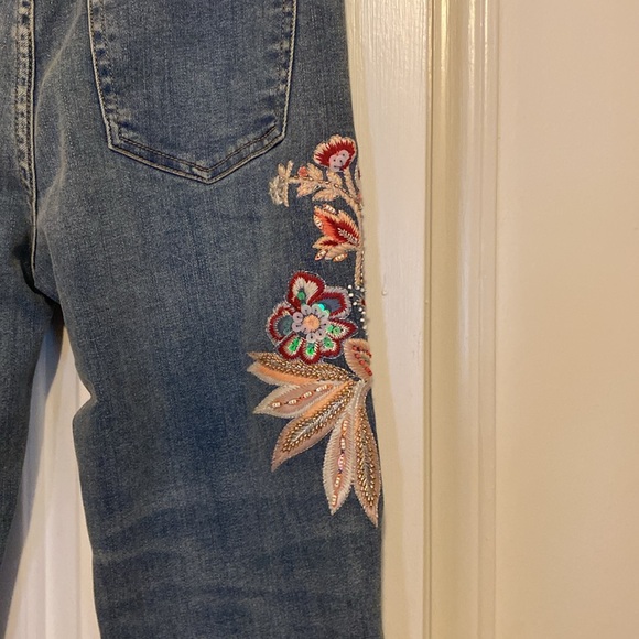 Soft Surroundings Boot Cut Embroidered Jeans - Picture 8 of 11
